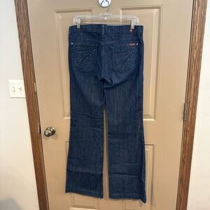 7 For All Mankind Dark Blue Boot Cut Jeans